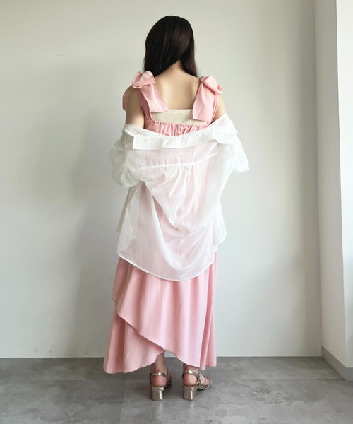 apres jour(アプレジュール)の「【apres jour mimi】リボンティアードキャミワンピース【ZOZOTOWN限定アイテム】(ワンピース・レディース・アイボリー/ライトピンク/ブラック/ベージュ系その他・フリー/X-LARGE)」の8枚目の写真