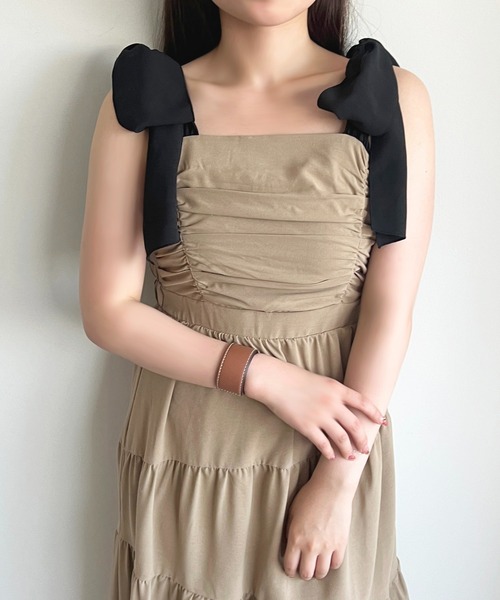apres jour(アプレジュール)の「【apres jour mimi】リボンティアードキャミワンピース【ZOZOTOWN限定アイテム】(ワンピース・レディース・アイボリー/ライトピンク/ブラック/ベージュ系その他・フリー/X-LARGE)」の19枚目の写真