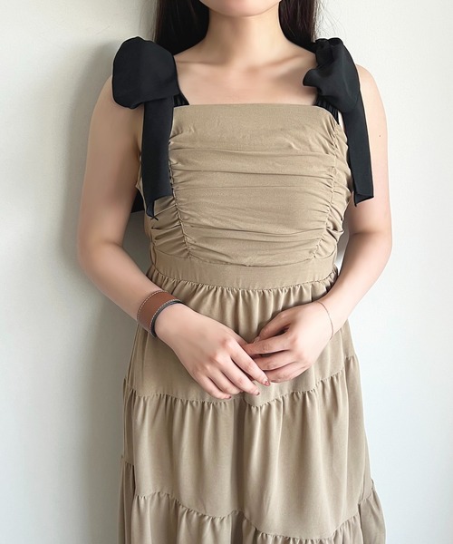 apres jour(アプレジュール)の「【apres jour mimi】リボンティアードキャミワンピース【ZOZOTOWN限定アイテム】(ワンピース・レディース・アイボリー/ライトピンク/ブラック/ベージュ系その他・フリー/X-LARGE)」の18枚目の写真