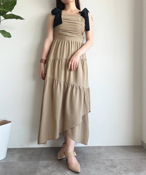 apres jour(アプレジュール)の「【apres jour mimi】リボンティアードキャミワンピース【ZOZOTOWN限定アイテム】(ワンピース・レディース・アイボリー/ライトピンク/ブラック/ベージュ系その他・フリー/X-LARGE)」の16枚目の写真