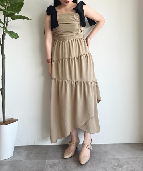 apres jour(アプレジュール)の「【apres jour mimi】リボンティアードキャミワンピース【ZOZOTOWN限定アイテム】(ワンピース・レディース・アイボリー/ライトピンク/ブラック/ベージュ系その他・フリー/X-LARGE)」の15枚目の写真