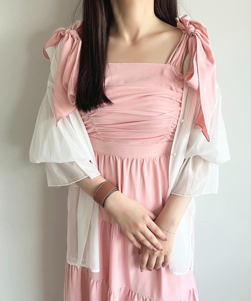 apres jour(アプレジュール)の「【apres jour mimi】リボンティアードキャミワンピース【ZOZOTOWN限定アイテム】(ワンピース・レディース・アイボリー/ライトピンク/ブラック/ベージュ系その他・フリー/X-LARGE)」の13枚目の写真