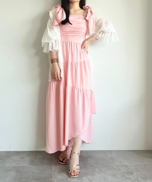 apres jour(アプレジュール)の「【apres jour mimi】リボンティアードキャミワンピース【ZOZOTOWN限定アイテム】(ワンピース・レディース・アイボリー/ライトピンク/ブラック/ベージュ系その他・フリー/X-LARGE)」の11枚目の写真