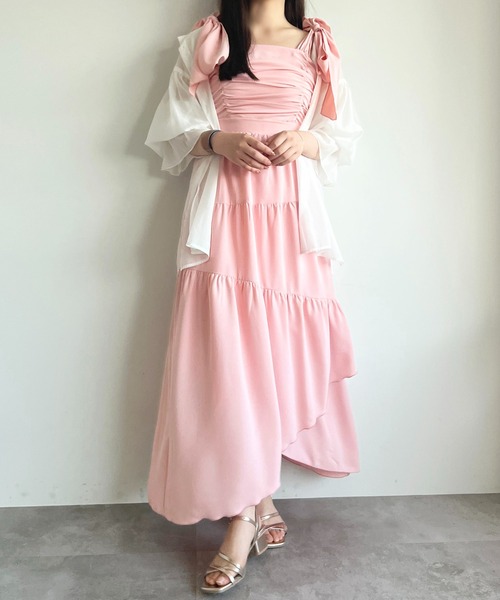 apres jour(アプレジュール)の「【apres jour mimi】リボンティアードキャミワンピース【ZOZOTOWN限定アイテム】(ワンピース・レディース・アイボリー/ライトピンク/ブラック/ベージュ系その他・フリー/X-LARGE)」の10枚目の写真