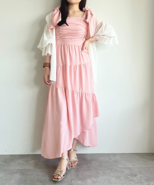 apres jour(アプレジュール)の「【apres jour mimi】リボンティアードキャミワンピース【ZOZOTOWN限定アイテム】(ワンピース・レディース・アイボリー/ライトピンク/ブラック/ベージュ系その他・フリー/X-LARGE)」の9枚目の写真