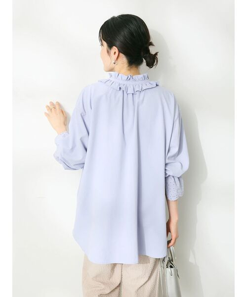 セール】デシンフリル刺繍スリーブブラウス ◇（シャツ/ブラウス
