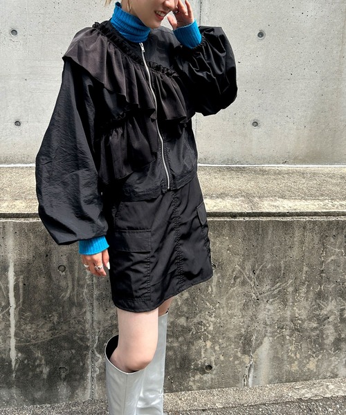 bohmal(ボマール)の「アシメフリルブルゾン(ブルゾン・レディース・ブラック/グレー・MEDIUM)」の22枚目の写真
