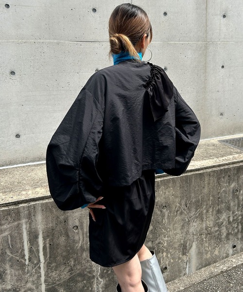 bohmal(ボマール)の「アシメフリルブルゾン(ブルゾン・レディース・ブラック/グレー・MEDIUM)」の21枚目の写真