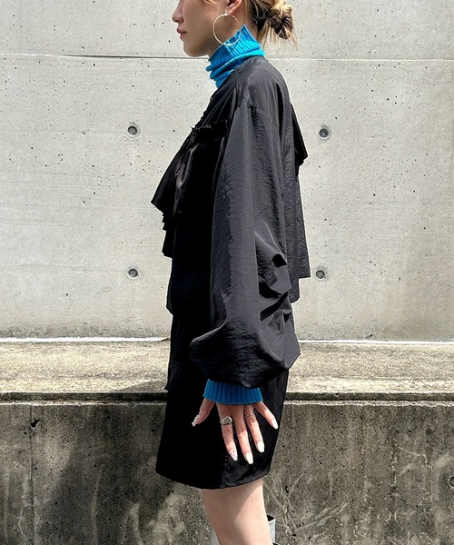 bohmal(ボマール)の「アシメフリルブルゾン(ブルゾン・レディース・ブラック/グレー・MEDIUM)」の15枚目の写真