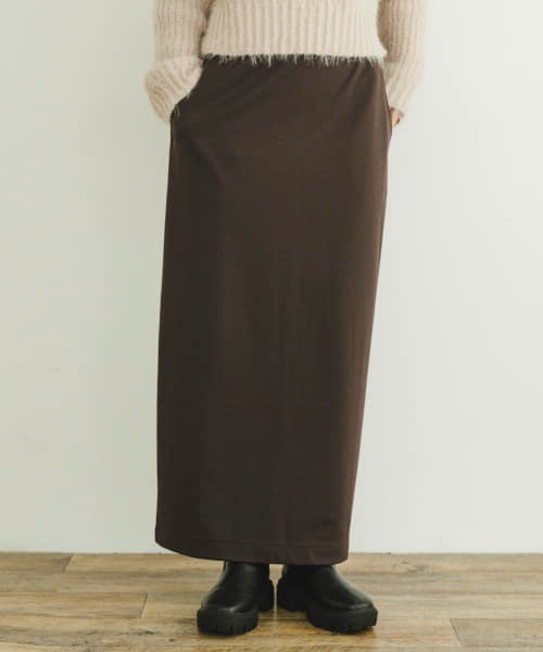 ITEMS URBANRESEARCH（アイテムズ アーバンリサーチ）の「裏起毛ポンチスカート（スカート・レディース・ブラック/その他/チャコールグレー・FREE/-）」の5枚目の写真