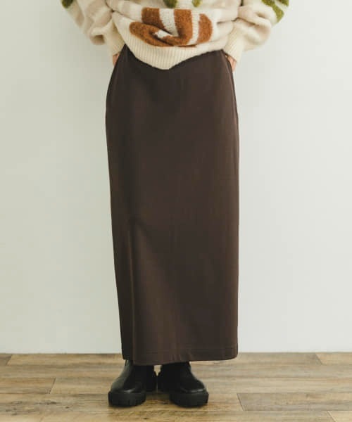 ITEMS URBANRESEARCH（アイテムズ アーバンリサーチ）の「裏起毛ポンチスカート（スカート・レディース・ブラック/その他/チャコールグレー・FREE/-）」の9枚目の写真