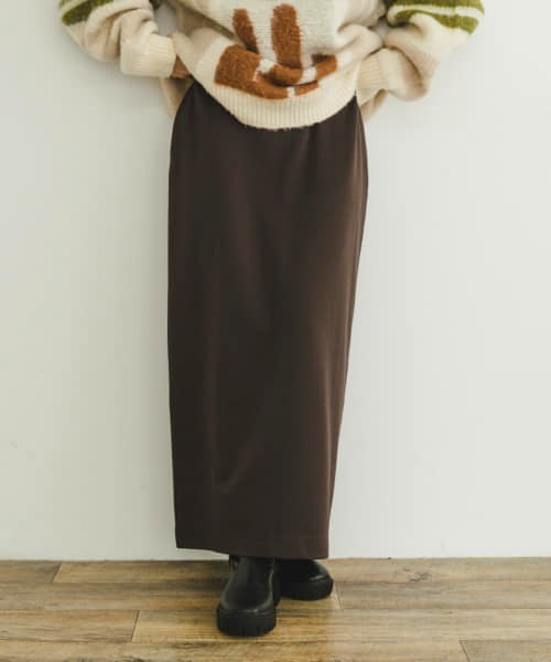 ITEMS URBANRESEARCH（アイテムズ アーバンリサーチ）の「裏起毛ポンチスカート（スカート・レディース・ブラック/その他/チャコールグレー・FREE/-）」の11枚目の写真