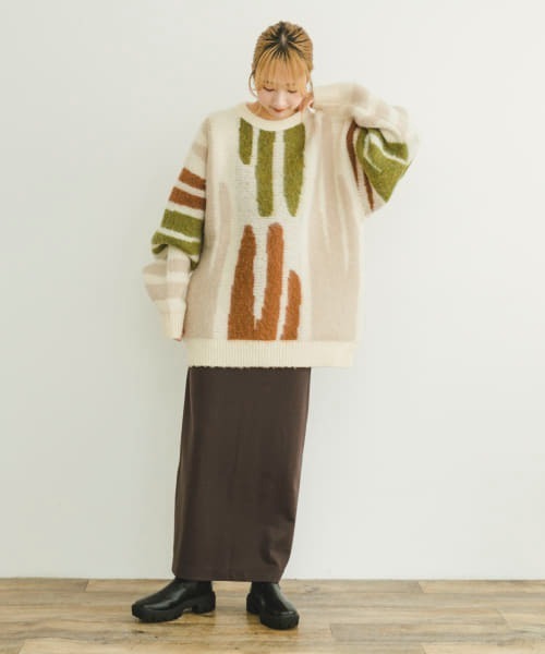 ITEMS URBANRESEARCH（アイテムズ アーバンリサーチ）の「裏起毛ポンチスカート（スカート・レディース・ブラック/その他/チャコールグレー・FREE/-）」の14枚目の写真