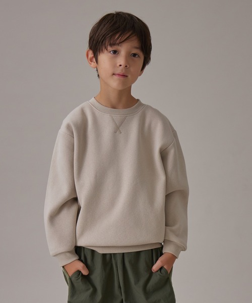 PAIRMANON STREET（ペアマノンストリート）の「【PAIRMANON STREET】裏起毛 ベーシック ガゼット付き スウェット トレーナー（スウェット・キッズ・ピンク系その他/グレー系その他/グリーン/ベージュ/ネイビー/グレー/オレンジ/ブラック/ライトピンク/ブラック系その他・120/110/100/90/150/140/130/160）」の5枚目の写真