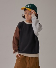 【PAIRMANON STREET】裏起毛 ベーシック ガゼット付き スウェット トレーナー