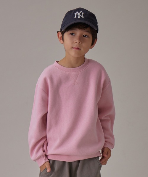 PAIRMANON STREET（ペアマノンストリート）の「【PAIRMANON STREET】裏起毛 ベーシック ガゼット付き スウェット トレーナー（スウェット・キッズ・ピンク系その他/グレー系その他/グリーン/ベージュ/ネイビー/グレー/オレンジ/ブラック/ライトピンク/ブラック系その他・120/110/100/90/150/140/130/160）」の9枚目の写真