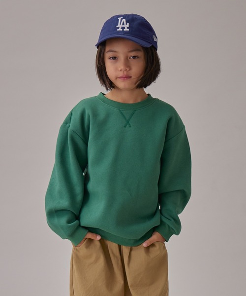 PAIRMANON STREET（ペアマノンストリート）の「【PAIRMANON STREET】裏起毛 ベーシック ガゼット付き スウェット トレーナー（スウェット・キッズ・ピンク系その他/グレー系その他/グリーン/ベージュ/ネイビー/グレー/オレンジ/ブラック/ライトピンク/ブラック系その他・120/110/100/90/150/140/130/160）」の6枚目の写真