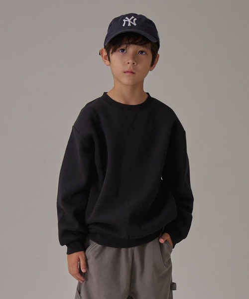 PAIRMANON STREET（ペアマノンストリート）の「【PAIRMANON STREET】裏起毛 ベーシック ガゼット付き スウェット トレーナー（スウェット・キッズ・ピンク系その他/グレー系その他/グリーン/ベージュ/ネイビー/グレー/オレンジ/ブラック/ライトピンク/ブラック系その他・120/110/100/90/150/140/130/160）」の11枚目の写真