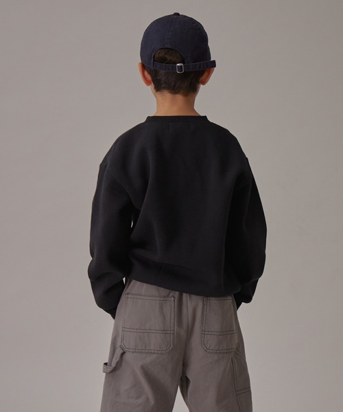 PAIRMANON STREET（ペアマノンストリート）の「【PAIRMANON STREET】裏起毛 ベーシック ガゼット付き スウェット トレーナー（スウェット・キッズ・ピンク系その他/グレー系その他/グリーン/ベージュ/ネイビー/グレー/オレンジ/ブラック/ライトピンク/ブラック系その他・120/110/100/90/150/140/130/160）」の12枚目の写真