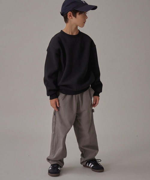 PAIRMANON STREET（ペアマノンストリート）の「【PAIRMANON STREET】裏起毛 ベーシック ガゼット付き スウェット トレーナー（スウェット・キッズ・ピンク系その他/グレー系その他/グリーン/ベージュ/ネイビー/グレー/オレンジ/ブラック/ライトピンク/ブラック系その他・120/110/100/90/150/140/130/160）」の13枚目の写真