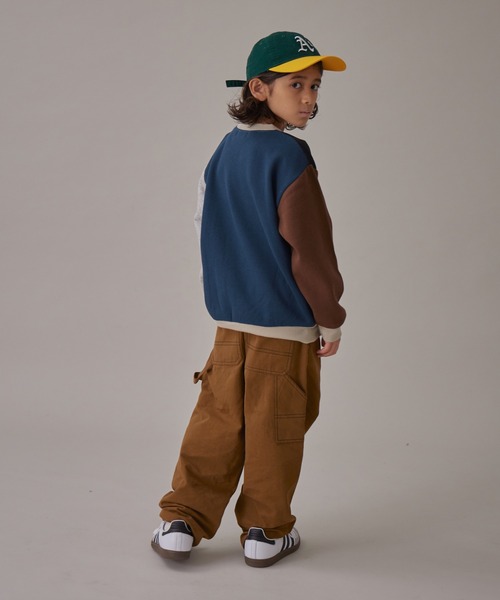 PAIRMANON STREET（ペアマノンストリート）の「【PAIRMANON STREET】裏起毛 ベーシック ガゼット付き スウェット トレーナー（スウェット・キッズ・ピンク系その他/グレー系その他/グリーン/ベージュ/ネイビー/グレー/オレンジ/ブラック/ライトピンク/ブラック系その他・120/110/100/90/150/140/130/160）」の19枚目の写真