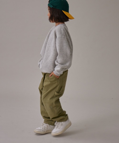 PAIRMANON STREET（ペアマノンストリート）の「【PAIRMANON STREET】裏起毛 ベーシック ガゼット付き スウェット トレーナー（スウェット・キッズ・ピンク系その他/グレー系その他/グリーン/ベージュ/ネイビー/グレー/オレンジ/ブラック/ライトピンク/ブラック系その他・120/110/100/90/150/140/130/160）」の22枚目の写真