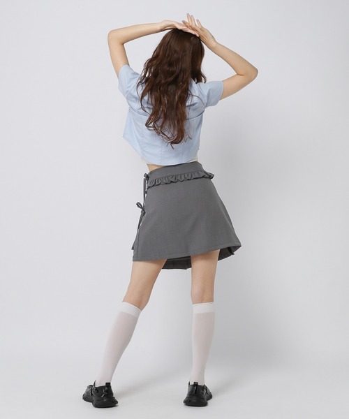3.3 Field Trip （3.3フィールドトリップ）の「3.3 Field Trip／フリルラップスカート（スカート・レディース・チャコール/ブラック・MEDIUM/SMALL）」の9枚目の写真