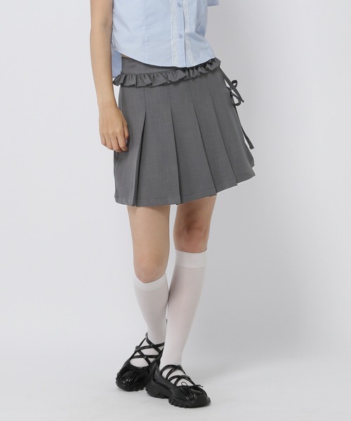 3.3 Field Trip （3.3フィールドトリップ）の「3.3 Field Trip／フリルラップスカート（スカート・レディース・チャコール/ブラック・MEDIUM/SMALL）」の10枚目の写真