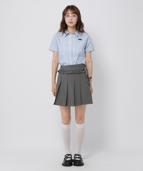 3.3 Field Trip （3.3フィールドトリップ）の「3.3 Field Trip／フリルラップスカート（スカート・レディース・チャコール/ブラック・MEDIUM/SMALL）」の17枚目の写真