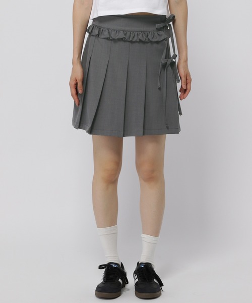 3.3 Field Trip （3.3フィールドトリップ）の「3.3 Field Trip／フリルラップスカート（スカート・レディース・チャコール/ブラック・MEDIUM/SMALL）」の14枚目の写真