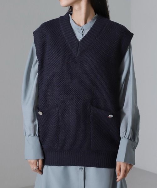 cen.ツイードベスト 4/3発売/ cen.ツイードベスト/ tweed vest - my clozette