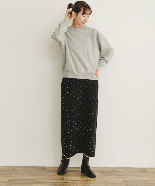 ITEMS URBANRESEARCH(アイテムズ アーバンリサーチ)の「ラメクルーネックスウェット(スウェット・レディース・グレー/ネイビー・FREE)」の6枚目の写真