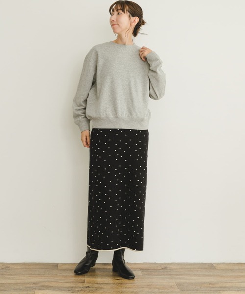 ITEMS URBANRESEARCH(アイテムズ アーバンリサーチ)の「ラメクルーネックスウェット(スウェット・レディース・グレー/ネイビー・FREE)」の7枚目の写真