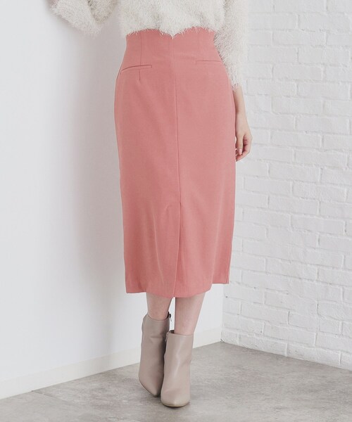 セール】ストレッチハートウエストタイトスカート【洗濯機洗い可/防