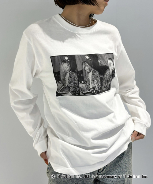 Oriens JOURNAL STANDARD(オリエンス ジャーナルスタンダード)の「【GOOD ROCK SPEED / グッドロックスピード】 LIFE(フォトプリント1):ロンT(Tシャツ/カットソー・レディース・ホワイト・SMALL/MEDIUM)」の2枚目の写真