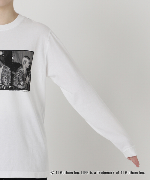 Oriens JOURNAL STANDARD(オリエンス ジャーナルスタンダード)の「【GOOD ROCK SPEED / グッドロックスピード】 LIFE(フォトプリント1):ロンT(Tシャツ/カットソー・レディース・ホワイト・SMALL/MEDIUM)」の7枚目の写真