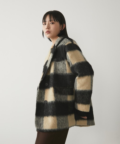 Aunt Marie's(アントマリーズ)の「ブロックチェックシャギーミドルコート(チェスターコート・レディース・ベージュ・FREE)」の19枚目の写真