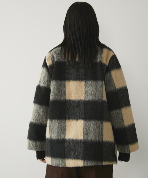 Aunt Marie's(アントマリーズ)の「ブロックチェックシャギーミドルコート(チェスターコート・レディース・ベージュ・FREE)」の20枚目の写真