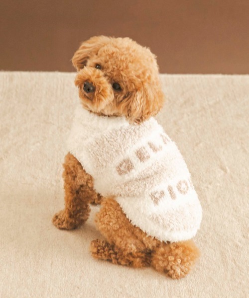 gelato pique(ジェラートピケ)の「【CAT&DOG】ジェラートメランジ2ボーダープルオーバー(ペットウェア・レディース・ブルー/ベージュ/ピンク・LARGE/MEDIUM/SMALL)」の7枚目の写真