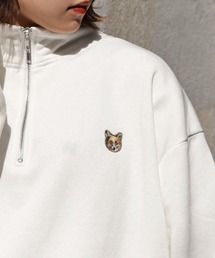 【ZIP FIVE】 アソート 刺繍 ハーフジップ スウェット / トレーナー / 長袖 / 白 / グレー【24AW 新色追加】
