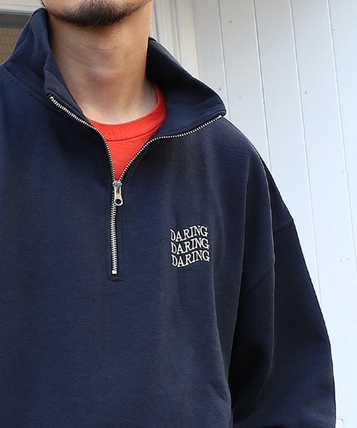 ZIP FIVE（ジップファイブ）の「【ZIP FIVE】 アソート 刺繍 ハーフジップ スウェット / トレーナー / 長袖 / 白 / グレー【24AW 新色追加】（スウェット・レディース・ダークグリーン/ホワイト系/アイボリー/グレー系1/ホワイト/ブラック/ブラック系/チャコール/オートミール/ネイビー/ダークグリーン系/アイボリー系/グレー系/杢グレー/アイボリー系2/グレー系4/ホワイト系2/ブラック系2/ネイビー系2/ネイビー系/ブルー・LARGE/X-LARGE/MEDIUM）」の18枚目の写真