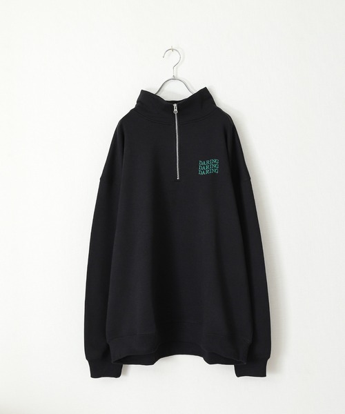 ZIP FIVE（ジップファイブ）の「【ZIP FIVE】 アソート 刺繍 ハーフジップ スウェット / トレーナー / 長袖 / 白 / グレー【24AW 新色追加】（スウェット・レディース・ダークグリーン/ホワイト系/アイボリー/グレー系1/ホワイト/ブラック/ブラック系/チャコール/オートミール/ネイビー/ダークグリーン系/アイボリー系/グレー系/杢グレー/アイボリー系2/グレー系4/ホワイト系2/ブラック系2/ネイビー系2/ネイビー系/ブルー・LARGE/X-LARGE/MEDIUM）」の6枚目の写真