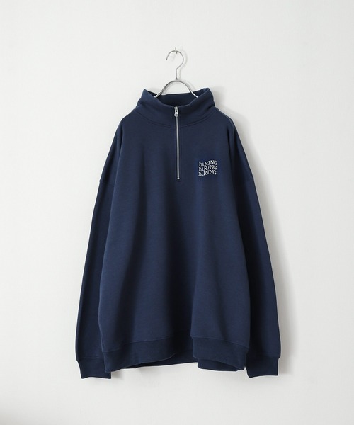 セール】【ZIP FIVE】 アソート 刺繍 ハーフジップ スウェット