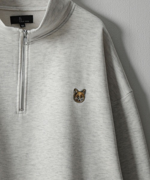 ZIP FIVE】 アソート 刺繍 ハーフジップ スウェット