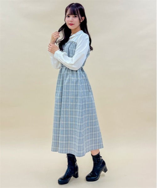 axes femme POETIQUE（アクシーズファムポエティック）の「ビスチェ切り替えワンピース（ワンピース・レディース・ブラウン/ブラック/グレー・MEDIUM）」の2枚目の写真