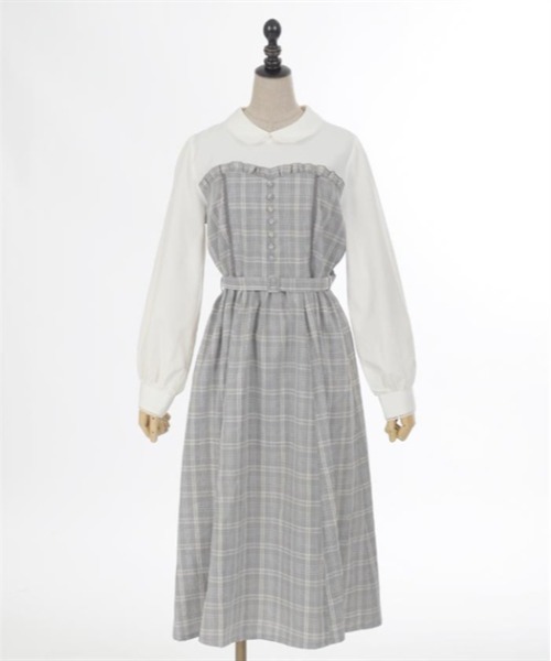 axes femme POETIQUE（アクシーズファムポエティック）の「ビスチェ切り替えワンピース（ワンピース・レディース・ブラウン/ブラック/グレー・MEDIUM）」の6枚目の写真