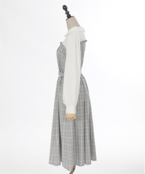 axes femme POETIQUE（アクシーズファムポエティック）の「ビスチェ切り替えワンピース（ワンピース・レディース・ブラウン/ブラック/グレー・MEDIUM）」の7枚目の写真