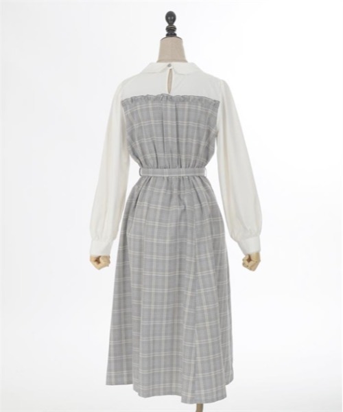 axes femme POETIQUE（アクシーズファムポエティック）の「ビスチェ切り替えワンピース（ワンピース・レディース・ブラウン/ブラック/グレー・MEDIUM）」の8枚目の写真