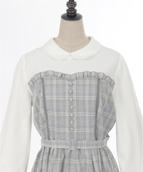 axes femme POETIQUE（アクシーズファムポエティック）の「ビスチェ切り替えワンピース（ワンピース・レディース・ブラウン/ブラック/グレー・MEDIUM）」の9枚目の写真