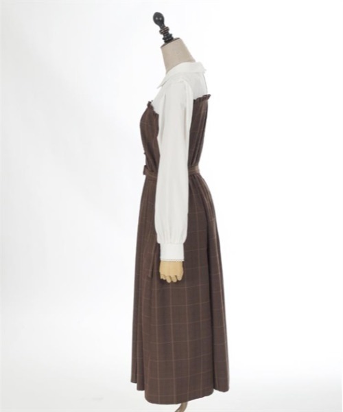 axes femme POETIQUE（アクシーズファムポエティック）の「ビスチェ切り替えワンピース（ワンピース・レディース・ブラウン/ブラック/グレー・MEDIUM）」の17枚目の写真